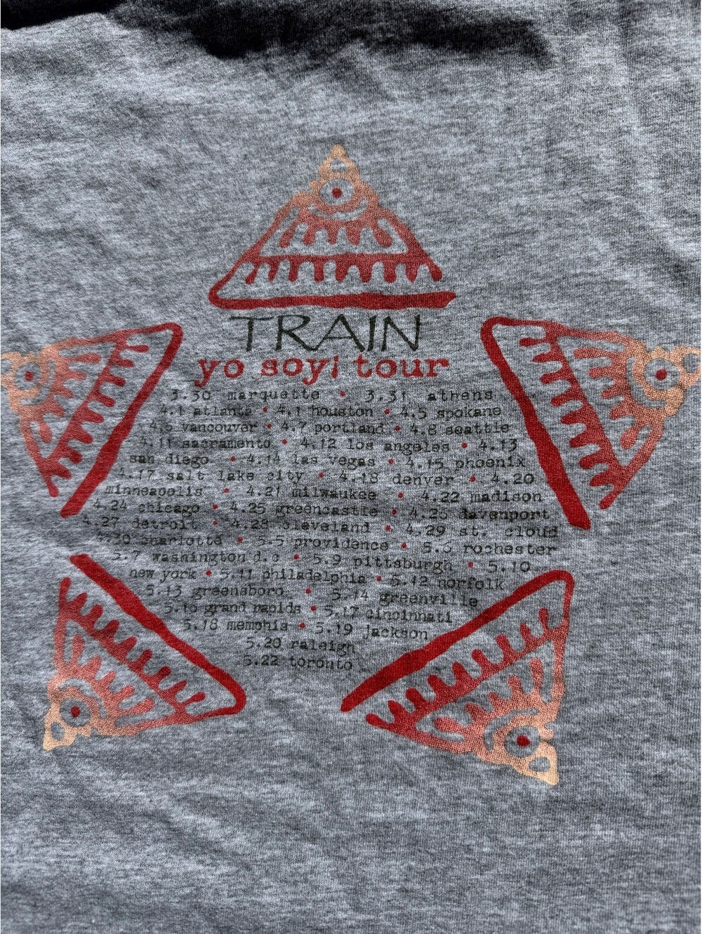 Vintage Train Yo Soyi Tour 1995 Gray T-Shirt Size L